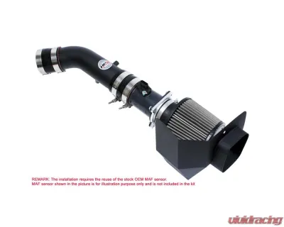 HPS Performance Shortram Air Intake Kit 03-06 Nissan 350Z 3.5L V6, Includes Heat Shield, Black - 827-520WB