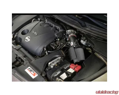 HPS Performance Shortram Air Intake Kit 09-17 Nissan Maxima V6 3.5L, Includes Heat Shield, Black - 827-533WB