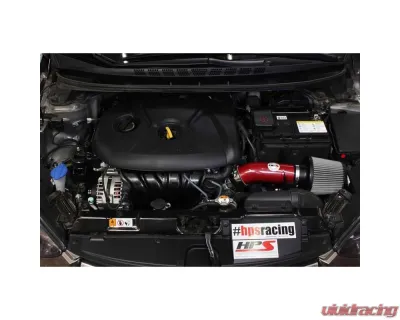 HPS Performance Shortram Air Intake 2011-2016 Hyundai Elantra 1.8L, Includes Heat Shield, Red - 827-538R