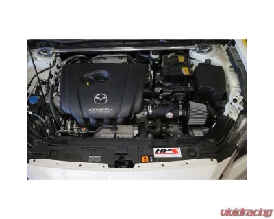 HPS Performance Shortram Air Intake Kit 14-17 Mazda Mazda6 2.5L Skyactiv, Includes Heat Shield, Black - 827-547WB