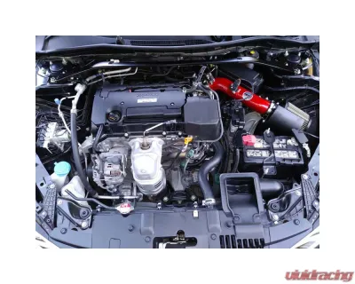 HPS Performance Shortram Air Intake 2013-2017 Honda Accord 2.4L, Includes Heat Shield, Red - 827-555R