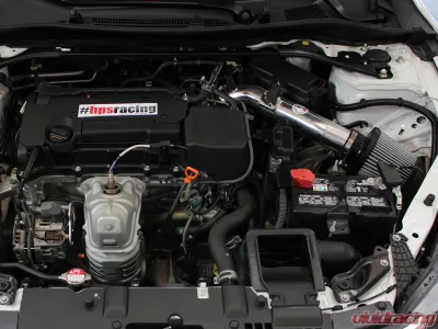 HPS Performance Shortram Air Intake 2013-2017 Honda Accord 2.4L, Includes Heat Shield, Blue - 827-555BL