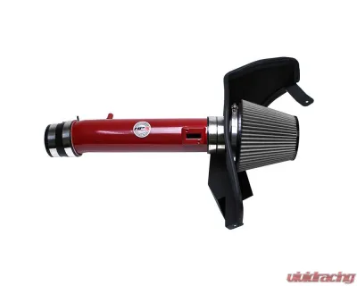HPS Performance Shortram Air Intake 2011-2014 Ford Mustang 3.7L V6, Includes Heat Shield, Red - 827-561R