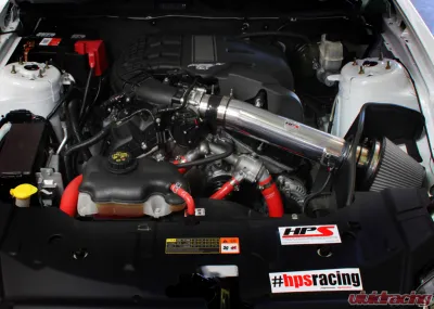 HPS Performance Shortram Air Intake 2011-2014 Ford Mustang 3.7L V6, Includes Heat Shield, Red - 827-561R