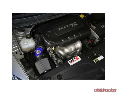 HPS Performance Shortram Air Intake Kit 15-17 Chrysler 200 2.4L without MAF sensor, Includes Heat Shield, Blue - 827-574BL