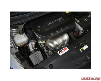 HPS Performance Shortram Air Intake Kit 15-17 Chrysler 200 2.4L without MAF sensor, Includes Heat Shield, Polish - 827-574P
