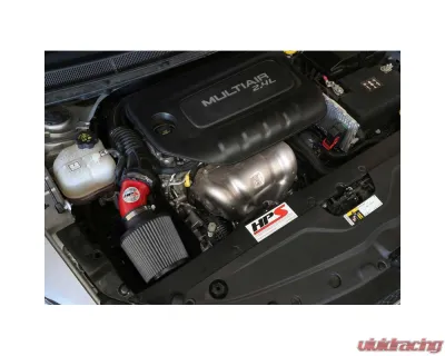 HPS Performance Shortram Air Intake Kit 15-17 Chrysler 200 2.4L without MAF sensor, Includes Heat Shield, Red - 827-574R