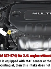 HPS Performance Shortram Air Intake Kit 15-17 Chrysler 200 2.4L without MAF sensor, Includes Heat Shield, Polish                                     - 827-574P - Image 3