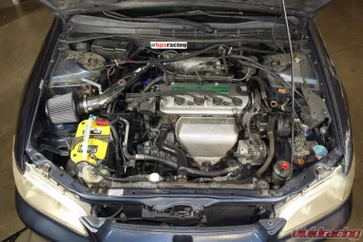 HPS Performance Shortram Air Intake 1998-2002 Honda Accord 2.3L DX EX LX VP SE, Includes Heat Shield, Red - 827-579R
