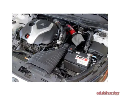 HPS Red Shortram Air Intake Kit includes Heat Shield Hyundai Sonata 2011-2014 - 827-587R
