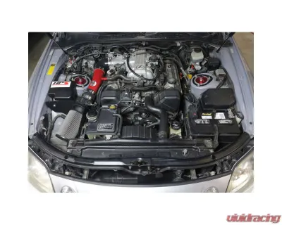 HPS Performance Shortram Air Intake Kit 96-97 Lexus SC400 4.0L V8, Includes Heat Shield, Red - 827-596R