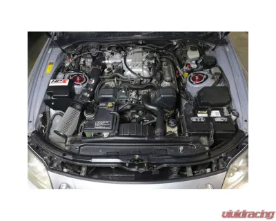 HPS Performance Shortram Air Intake Kit 96-97 Lexus SC400 4.0L V8, Includes Heat Shield, Black - 827-596WB