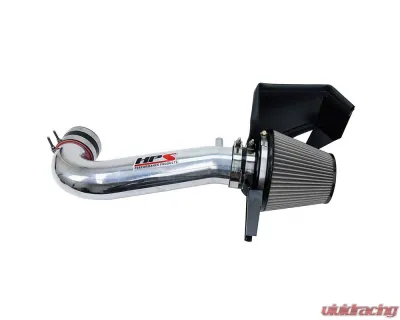 HPS Polished Shortram Air Intake Kit includes Heat Shield Dodge Charger 2011-2020 - 827-600P