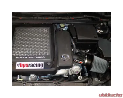 HPS Performance Shortram Air Intake Kit 07-13 Mazda Mazdaspeed 3 2.3L Turbo, Black - 827-601WB