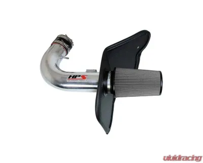 HPS Performance Cold Air Intake Kit 10-15 Chevy Camaro SS 6.2L V8, Includes Heat Shield, Polish - 827-607P