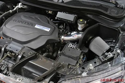 HPS Performance Shortram Air Intake Kit Red w/ Heat Shield Honda Passport 3.5L V6 2019-2022 - 827-621R