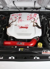 HPS Performance Cold Air Intake Kit 12-18 Jeep Wrangler JK 3.6L V6, Includes Heat Shield, Red                                     - 827-664R - Image 3