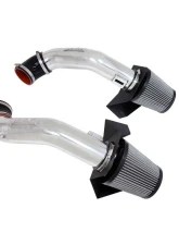 HPS Performance Polish Short Ram Air Intake Kit With Heat Shield Infiniti M56 5.6L V8 2011-2013                                     - 827-688P - Image 6