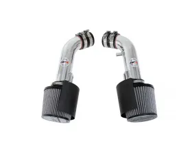 HPS Performance Polish Shortram Air Intake Kit With Heat Shield Nissan 370Z 3.7L V6 2009-2020