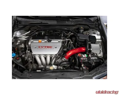 HPS Performance Red Air Intake Kit with Heat Shield Acura TSX 2.4L 2004-2008 - 827-737R