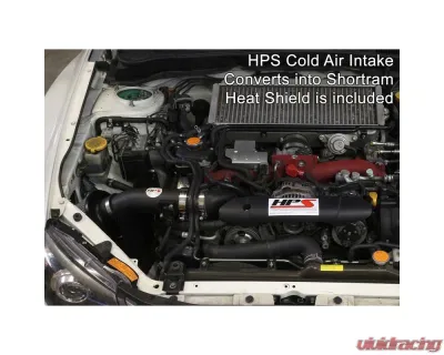 HPS Black Cold Air Intake Kit Subaru WRX 2008-2014 - 837-566WB