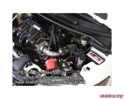 HPS Polish Cold Air Intake (Converts to Shortram) for 15-18 Honda Fit 1.5L Manual Trans. 3rd Gen - 837-568P