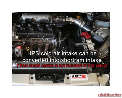 HPS Polish Cold Air Intake (Converts to Shortram) for 02-06 Nissan Altima 2.5L 4Cyl - 837-570P