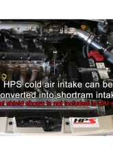 HPS Polish Cold Air Intake (Converts to Shortram) for 02-06 Nissan Altima 2.5L 4Cyl                                     - 837-570P - Image 3
