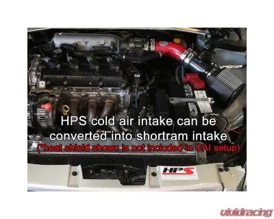 HPS Red Cold Air Intake (Converts to Shortram) for 02-06 Nissan Altima 2.5L 4Cyl - 837-570R