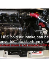 HPS Red Cold Air Intake (Converts to Shortram) for 02-06 Nissan Altima 2.5L 4Cyl                                     - 837-570R - Image 3