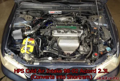 HPS Performance Cold Air Intake 1998-2002 Honda Accord 2.3L DX EX LX VP SE, Includes Heat Shield, Black - 837-579WB