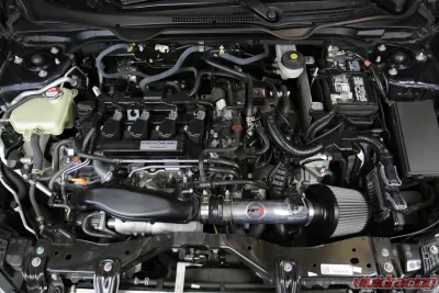 HPS Performance Black Cold Air Intake w/ Heat Shield Honda Civic Non Si 1.5T Turbo 2016-2019 - 837-602WB