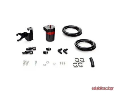 HPS Performance Aluminum Oil Catch Can Kit for Toyota Tundra 2022-2024, Black - 860-003