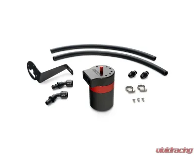 HPS Performance Aluminum Oil Catch Can Kit for Subaru WRX STI 2017-2021, Black - 860-008