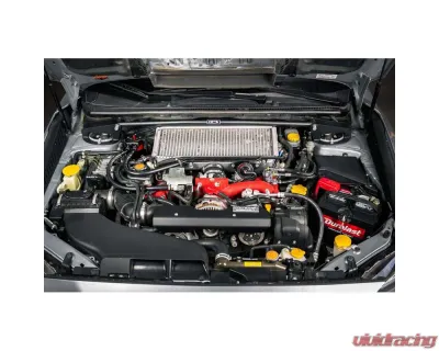 HPS Performance Aluminum Oil Catch Can Kit for Subaru WRX STI 2017-2021, Black - 860-008