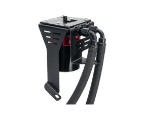 HPS Performance Red Aluminum Oil Catch Can Kit Honda Civic Si 2.4L K24Z7 2012-2015