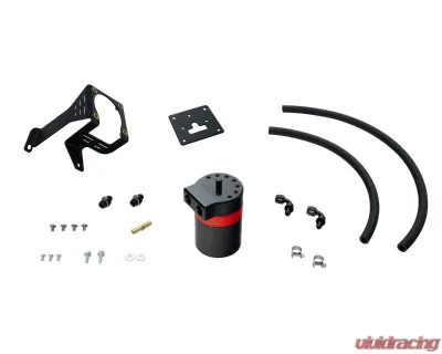 HPS Performance Red Aluminum Oil Catch Can Kit Honda Civic Si 2.4L K24Z7 2012-2015 - 860-027