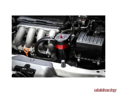 HPS Performance Products Universal Black 3/8" Oil Catch Can Kit - 5oz Billet Aluminum - 861-501