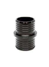 HPS Performance Multi-ribbed aluminum hose union, 1-1/2" OD, black                                     - AHU-150-BLK - Image 2