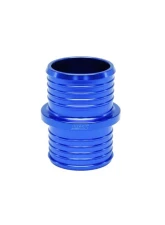 HPS Blue 5/8inch Billet 6061 Aluminum Joiner Hose Union Connector                                     - AHU-062-BLUE - Image 2