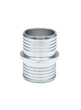 HPS Performance Products HPS Silver 1/2" Billet 6061 Aluminum Joiner Hose Union Connector                                     - AHU-050-SL - Image 2