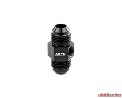 HPS Performance Products HPS AN-10 to 1/8" NPT Aluminum Tee Adapter Fitting - Black Anodized - AN191-10