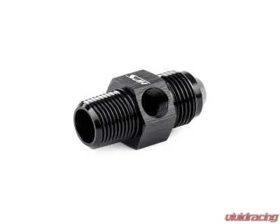 HPS Performance Products AN194-04-02 HPS AN to NPT Adapter Aluminum -4 to 1/8" NPT Tee Black - AN194-04-02