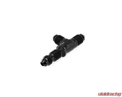 HPS Performance Products HPS AN-4 Bulkhead Tee Adapter Aluminum Black 6061 for Hoses - AN804-4