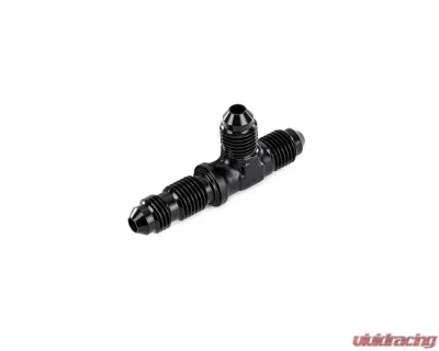 HPS Performance Products HPS AN-4 Bulkhead Tee Adapter Aluminum Black 6061 for Hoses - AN804-4
