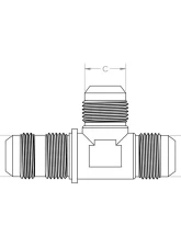 HPS Performance Products HPS Bulkhead Tee AN-10 Aluminum Black for Firewalls and Body Panels                                     - AN804-10 - Image 4