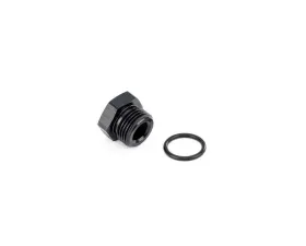 HPS Performance Products AN814-6 HPS AN-6 ORB Thread Plug Aluminum Black Anodized