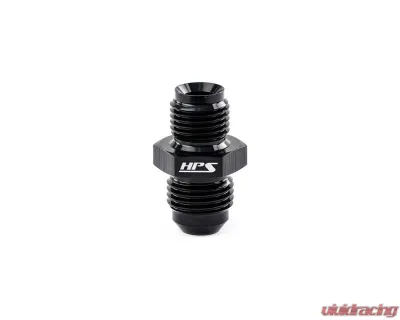 HPS Performance Products AN-6 to 11/16"-18 Inverted Flare Adapter Aluminum Black - AN816-06-111618INV