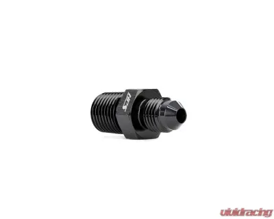 HPS Performance Products AN816-4-4 AN to 1/4 NPT Adapter Aluminum Black 6061 37 Degree Flare - AN816-4-4