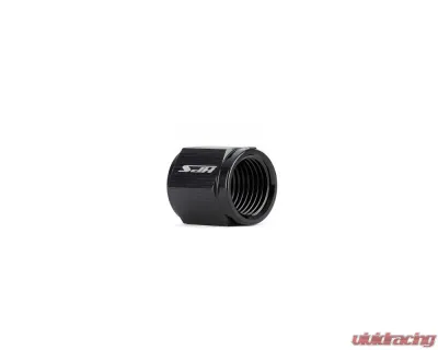 HPS Performance Products HPS Tube Nut Aluminum AN-8 Black Type II Anodized Fitting - AN818-8
